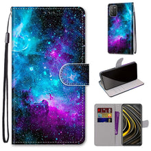 Load image into Gallery viewer, Coloured Drawing Cross Texture Horizontal Flip PU Leather Case with Holder &amp; Card Slots &amp; Wallet &amp; Lanyard, For Xiaomi Poco M3, For Xiaomi Poco X3 NPC
