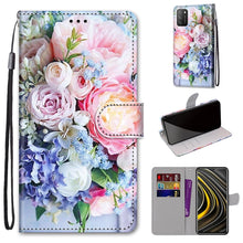 Load image into Gallery viewer, Coloured Drawing Cross Texture Horizontal Flip PU Leather Case with Holder &amp; Card Slots &amp; Wallet &amp; Lanyard, For Xiaomi Poco M3, For Xiaomi Poco X3 NPC