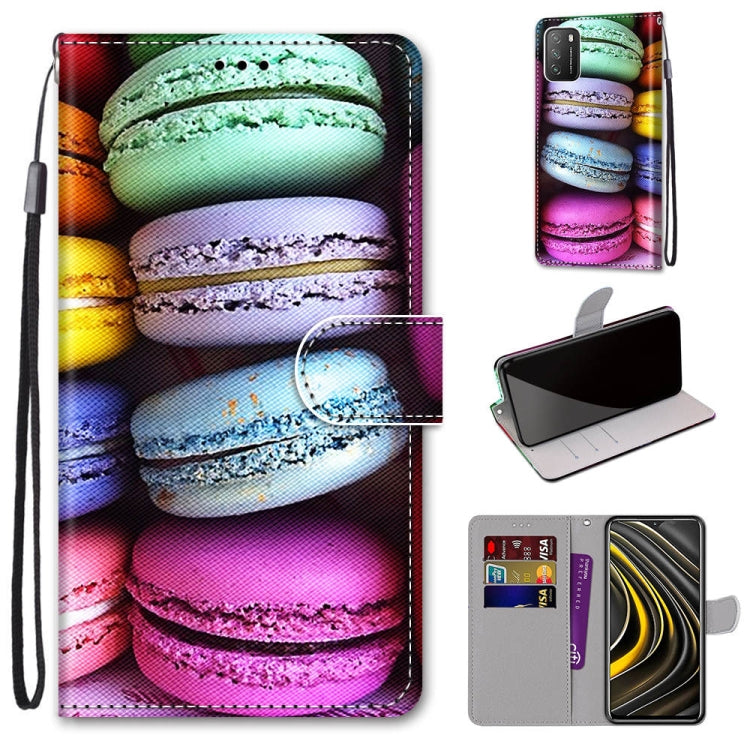 Coloured Drawing Cross Texture Horizontal Flip PU Leather Case with Holder & Card Slots & Wallet & Lanyard, For Xiaomi Poco M3, For Xiaomi Poco X3 NPC