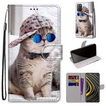 Load image into Gallery viewer, Coloured Drawing Cross Texture Horizontal Flip PU Leather Case with Holder &amp; Card Slots &amp; Wallet &amp; Lanyard, For Xiaomi Poco M3, For Xiaomi Poco X3 NPC