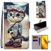 Load image into Gallery viewer, Coloured Drawing Cross Texture Horizontal Flip PU Leather Case with Holder &amp; Card Slots &amp; Wallet &amp; Lanyard, For Xiaomi Poco M3, For Xiaomi Poco X3 NPC
