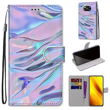 Load image into Gallery viewer, Coloured Drawing Cross Texture Horizontal Flip PU Leather Case with Holder &amp; Card Slots &amp; Wallet &amp; Lanyard, For Xiaomi Poco M3, For Xiaomi Poco X3 NPC