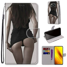 Load image into Gallery viewer, Coloured Drawing Cross Texture Horizontal Flip PU Leather Case with Holder &amp; Card Slots &amp; Wallet &amp; Lanyard, For Xiaomi Poco M3, For Xiaomi Poco X3 NPC