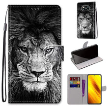 Load image into Gallery viewer, Coloured Drawing Cross Texture Horizontal Flip PU Leather Case with Holder &amp; Card Slots &amp; Wallet &amp; Lanyard, For Xiaomi Poco M3, For Xiaomi Poco X3 NPC