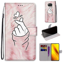 Load image into Gallery viewer, Coloured Drawing Cross Texture Horizontal Flip PU Leather Case with Holder &amp; Card Slots &amp; Wallet &amp; Lanyard, For Xiaomi Poco M3, For Xiaomi Poco X3 NPC
