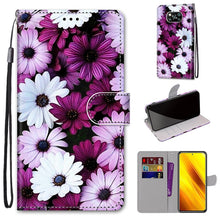 Load image into Gallery viewer, Coloured Drawing Cross Texture Horizontal Flip PU Leather Case with Holder &amp; Card Slots &amp; Wallet &amp; Lanyard, For Xiaomi Poco M3, For Xiaomi Poco X3 NPC