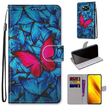 Load image into Gallery viewer, Coloured Drawing Cross Texture Horizontal Flip PU Leather Case with Holder &amp; Card Slots &amp; Wallet &amp; Lanyard, For Xiaomi Poco M3, For Xiaomi Poco X3 NPC
