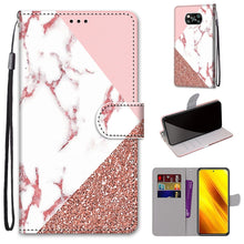 Load image into Gallery viewer, Coloured Drawing Cross Texture Horizontal Flip PU Leather Case with Holder &amp; Card Slots &amp; Wallet &amp; Lanyard, For Xiaomi Poco M3, For Xiaomi Poco X3 NPC