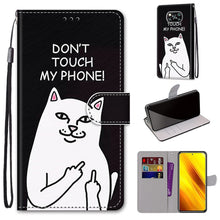Load image into Gallery viewer, Coloured Drawing Cross Texture Horizontal Flip PU Leather Case with Holder &amp; Card Slots &amp; Wallet &amp; Lanyard, For Xiaomi Poco M3, For Xiaomi Poco X3 NPC