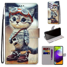 Load image into Gallery viewer, Coloured Drawing Cross Texture Horizontal Flip PU Leather Case with Holder &amp; Card Slots &amp; Wallet &amp; Lanyard, For Samsung Galaxy A52 5G, For Samsung Galaxy A72 5G / 4G