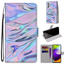 Load image into Gallery viewer, Coloured Drawing Cross Texture Horizontal Flip PU Leather Case with Holder &amp; Card Slots &amp; Wallet &amp; Lanyard, For Samsung Galaxy A52 5G, For Samsung Galaxy A72 5G / 4G