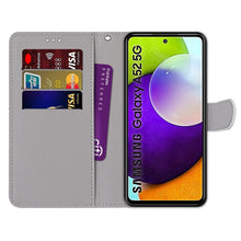 Load image into Gallery viewer, Coloured Drawing Cross Texture Horizontal Flip PU Leather Case with Holder &amp; Card Slots &amp; Wallet &amp; Lanyard, For Samsung Galaxy A52 5G, For Samsung Galaxy A72 5G / 4G