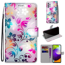Load image into Gallery viewer, Coloured Drawing Cross Texture Horizontal Flip PU Leather Case with Holder &amp; Card Slots &amp; Wallet &amp; Lanyard, For Samsung Galaxy A52 5G, For Samsung Galaxy A72 5G / 4G