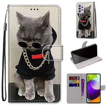 Load image into Gallery viewer, Coloured Drawing Cross Texture Horizontal Flip PU Leather Case with Holder &amp; Card Slots &amp; Wallet &amp; Lanyard, For Samsung Galaxy A52 5G, For Samsung Galaxy A72 5G / 4G