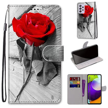 Load image into Gallery viewer, Coloured Drawing Cross Texture Horizontal Flip PU Leather Case with Holder &amp; Card Slots &amp; Wallet &amp; Lanyard, For Samsung Galaxy A52 5G, For Samsung Galaxy A72 5G / 4G