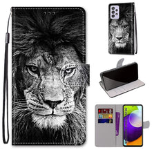 Load image into Gallery viewer, Coloured Drawing Cross Texture Horizontal Flip PU Leather Case with Holder &amp; Card Slots &amp; Wallet &amp; Lanyard, For Samsung Galaxy A52 5G, For Samsung Galaxy A72 5G / 4G