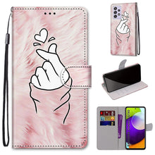 Load image into Gallery viewer, Coloured Drawing Cross Texture Horizontal Flip PU Leather Case with Holder &amp; Card Slots &amp; Wallet &amp; Lanyard, For Samsung Galaxy A52 5G, For Samsung Galaxy A72 5G / 4G