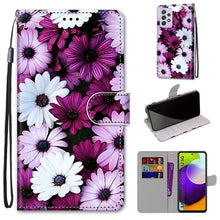 Load image into Gallery viewer, Coloured Drawing Cross Texture Horizontal Flip PU Leather Case with Holder &amp; Card Slots &amp; Wallet &amp; Lanyard, For Samsung Galaxy A52 5G, For Samsung Galaxy A72 5G / 4G