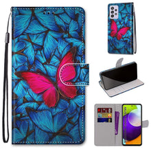 Load image into Gallery viewer, Coloured Drawing Cross Texture Horizontal Flip PU Leather Case with Holder &amp; Card Slots &amp; Wallet &amp; Lanyard, For Samsung Galaxy A52 5G, For Samsung Galaxy A72 5G / 4G