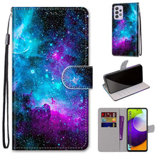 Load image into Gallery viewer, Coloured Drawing Cross Texture Horizontal Flip PU Leather Case with Holder &amp; Card Slots &amp; Wallet &amp; Lanyard, For Samsung Galaxy A52 5G, For Samsung Galaxy A72 5G / 4G