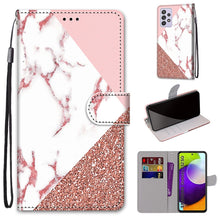 Load image into Gallery viewer, Coloured Drawing Cross Texture Horizontal Flip PU Leather Case with Holder &amp; Card Slots &amp; Wallet &amp; Lanyard, For Samsung Galaxy A52 5G, For Samsung Galaxy A72 5G / 4G