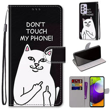 Load image into Gallery viewer, Coloured Drawing Cross Texture Horizontal Flip PU Leather Case with Holder &amp; Card Slots &amp; Wallet &amp; Lanyard, For Samsung Galaxy A52 5G, For Samsung Galaxy A72 5G / 4G