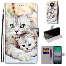 Load image into Gallery viewer, Coloured Drawing Cross Texture Horizontal Flip PU Leather Case with Holder &amp; Card Slots &amp; Wallet &amp; Lanyard, For Nokia 2.4, For Nokia 3.4
