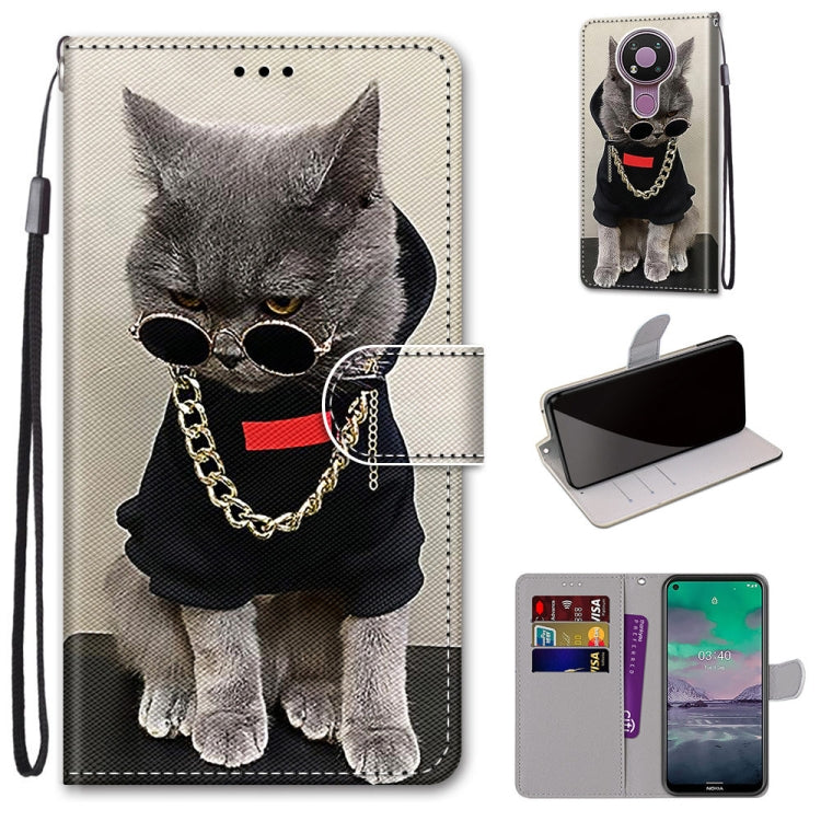 Coloured Drawing Cross Texture Horizontal Flip PU Leather Case with Holder & Card Slots & Wallet & Lanyard, For Nokia 2.4, For Nokia 3.4