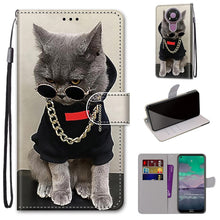 Load image into Gallery viewer, Coloured Drawing Cross Texture Horizontal Flip PU Leather Case with Holder &amp; Card Slots &amp; Wallet &amp; Lanyard, For Nokia 2.4, For Nokia 3.4
