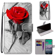 Load image into Gallery viewer, Coloured Drawing Cross Texture Horizontal Flip PU Leather Case with Holder &amp; Card Slots &amp; Wallet &amp; Lanyard, For Nokia 2.4, For Nokia 3.4