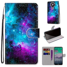 Load image into Gallery viewer, Coloured Drawing Cross Texture Horizontal Flip PU Leather Case with Holder &amp; Card Slots &amp; Wallet &amp; Lanyard, For Nokia 2.4, For Nokia 3.4