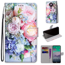 Load image into Gallery viewer, Coloured Drawing Cross Texture Horizontal Flip PU Leather Case with Holder &amp; Card Slots &amp; Wallet &amp; Lanyard, For Nokia 2.4, For Nokia 3.4
