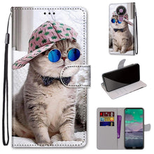 Load image into Gallery viewer, Coloured Drawing Cross Texture Horizontal Flip PU Leather Case with Holder &amp; Card Slots &amp; Wallet &amp; Lanyard, For Nokia 2.4, For Nokia 3.4