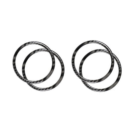 Car Carbon Fiber Door Horn Ring Decorative Sticker for Mercedes-Benz C Class W205 C180 C200 C300 GLC, Left and Right Drive Universal, Solid Color Door Horn Ring, Door Horn Ring