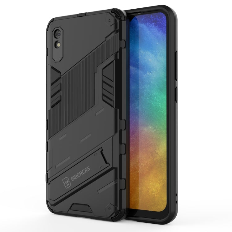 Punk Armor 2 in 1 PC + TPU Shockproof Case with Invisible Holder, For Xiaomi Redmi 9A, For Xiaomi Redmi 9, For Xiaomi Redmi Note 7, For Xiaomi Mi 10 Lite 5G, For Xiaomi Mi 10T Pro 5G, For Xiaomi Mi 11