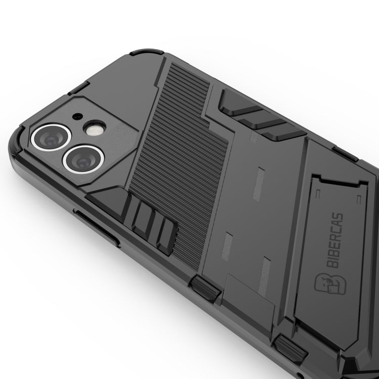 Punk Armor 2 in 1 PC + TPU Shockproof Case with Invisible Holder, For iPhone 12 mini, For iPhone 12, For iPhone 12 Pro, For iPhone 12 Pro Max, For iPhone 11 Pro, For iPhone 11