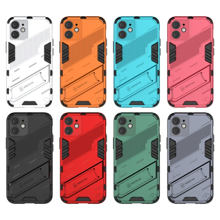 Punk Armor 2 in 1 PC + TPU Shockproof Case with Invisible Holder, For iPhone 12 mini, For iPhone 12, For iPhone 12 Pro, For iPhone 12 Pro Max, For iPhone 11 Pro, For iPhone 11