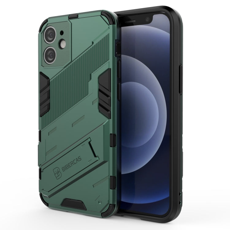 Punk Armor 2 in 1 PC + TPU Shockproof Case with Invisible Holder, For iPhone 12 mini, For iPhone 12, For iPhone 12 Pro, For iPhone 12 Pro Max, For iPhone 11 Pro, For iPhone 11