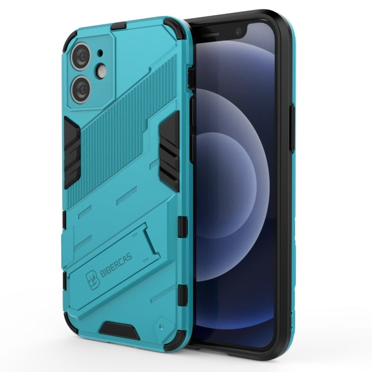 Punk Armor 2 in 1 PC + TPU Shockproof Case with Invisible Holder, For iPhone 12 mini, For iPhone 12, For iPhone 12 Pro, For iPhone 12 Pro Max, For iPhone 11 Pro, For iPhone 11