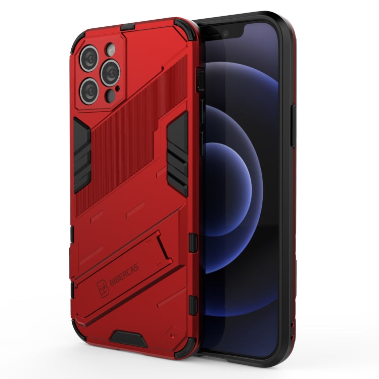 Punk Armor 2 in 1 PC + TPU Shockproof Case with Invisible Holder, For iPhone 12 mini, For iPhone 12, For iPhone 12 Pro, For iPhone 12 Pro Max, For iPhone 11 Pro, For iPhone 11