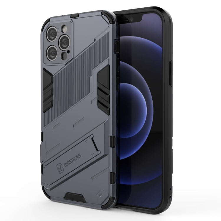 Punk Armor 2 in 1 PC + TPU Shockproof Case with Invisible Holder, For iPhone 12 mini, For iPhone 12, For iPhone 12 Pro, For iPhone 12 Pro Max, For iPhone 11 Pro, For iPhone 11