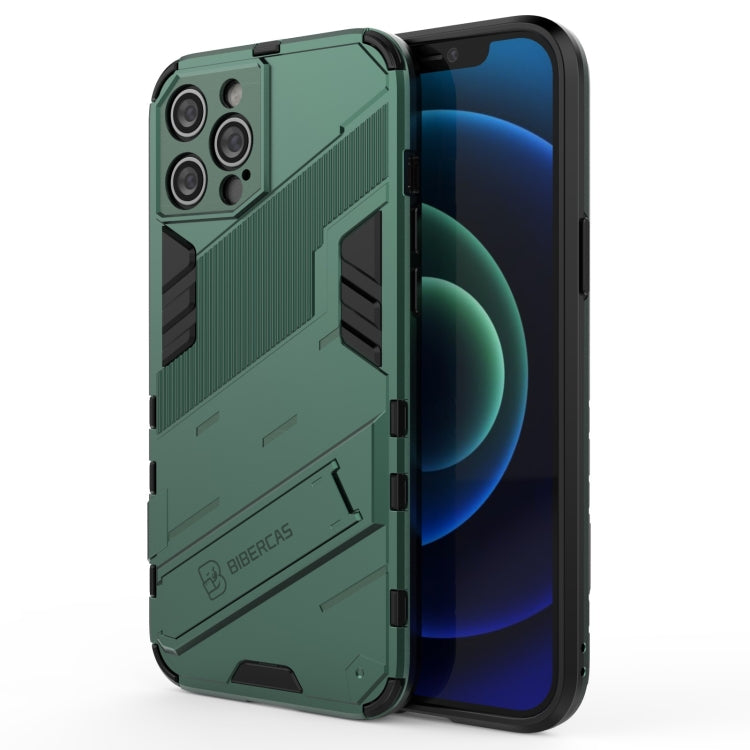 Punk Armor 2 in 1 PC + TPU Shockproof Case with Invisible Holder, For iPhone 12 mini, For iPhone 12, For iPhone 12 Pro, For iPhone 12 Pro Max, For iPhone 11 Pro, For iPhone 11