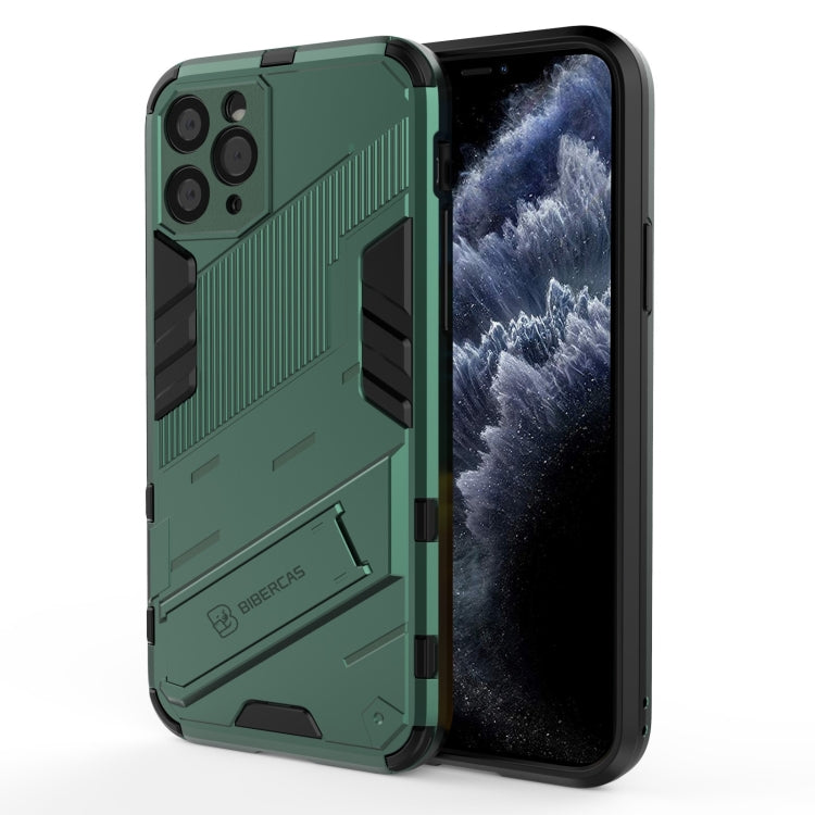 Punk Armor 2 in 1 PC + TPU Shockproof Case with Invisible Holder, For iPhone 12 mini, For iPhone 12, For iPhone 12 Pro, For iPhone 12 Pro Max, For iPhone 11 Pro, For iPhone 11