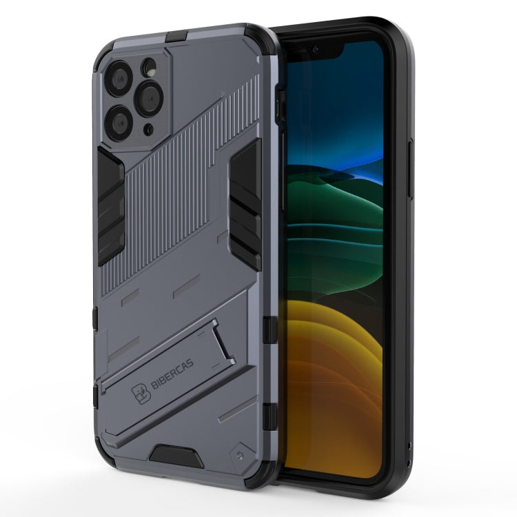 Punk Armor 2 in 1 PC + TPU Shockproof Case with Invisible Holder, For iPhone 12 mini, For iPhone 12, For iPhone 12 Pro, For iPhone 12 Pro Max, For iPhone 11 Pro, For iPhone 11