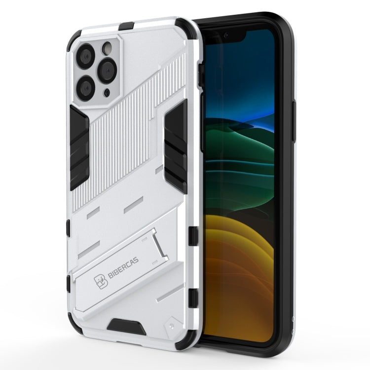 Punk Armor 2 in 1 PC + TPU Shockproof Case with Invisible Holder, For iPhone 12 mini, For iPhone 12, For iPhone 12 Pro, For iPhone 12 Pro Max, For iPhone 11 Pro, For iPhone 11