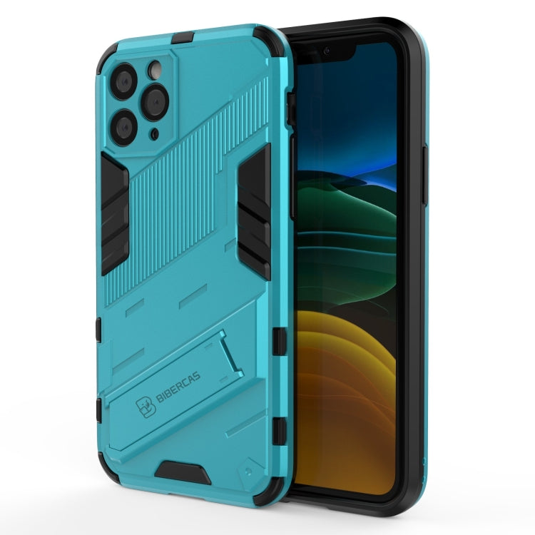 Punk Armor 2 in 1 PC + TPU Shockproof Case with Invisible Holder, For iPhone 12 mini, For iPhone 12, For iPhone 12 Pro, For iPhone 12 Pro Max, For iPhone 11 Pro, For iPhone 11