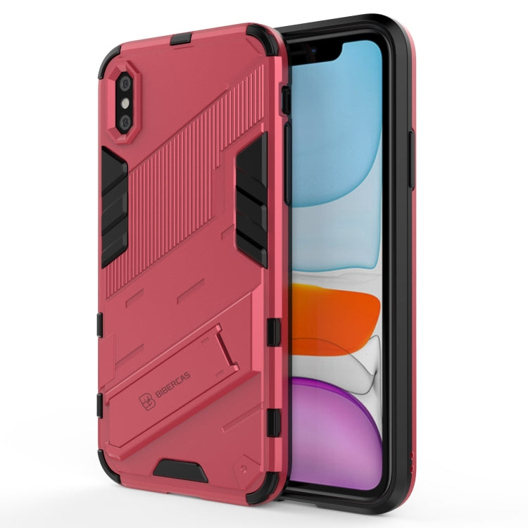 Punk Armor 2 in 1 PC + TPU Shockproof Case with Invisible Holder, For iPhone 11 Pro Max, For iPhone X / XS, For iPhone XR, For iPhone XS Max, For iPhone 6 & 6s, For iPhone 6 Plus & 6s  Plus