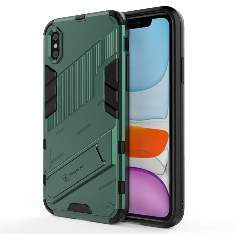 Punk Armor 2 in 1 PC + TPU Shockproof Case with Invisible Holder, For iPhone 11 Pro Max, For iPhone X / XS, For iPhone XR, For iPhone XS Max, For iPhone 6 & 6s, For iPhone 6 Plus & 6s  Plus