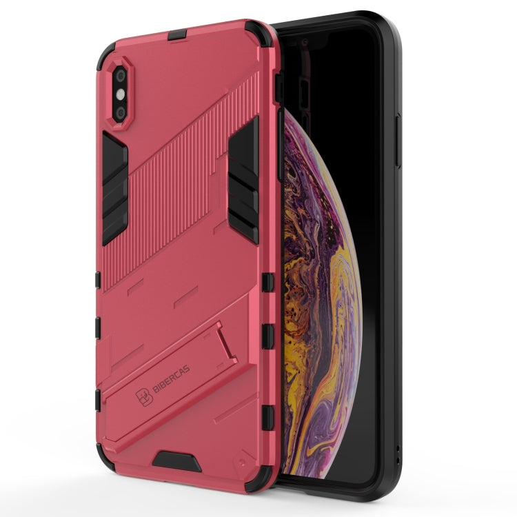 Punk Armor 2 in 1 PC + TPU Shockproof Case with Invisible Holder, For iPhone 11 Pro Max, For iPhone X / XS, For iPhone XR, For iPhone XS Max, For iPhone 6 & 6s, For iPhone 6 Plus & 6s  Plus