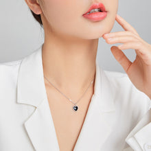 Load image into Gallery viewer, S925 Sterling Silver Black Heart Women Nacklace Jewelry, Black Heart